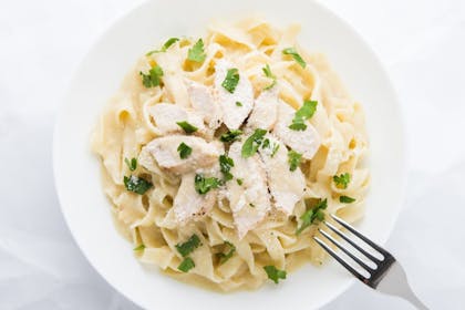 Chicken pasta with a creamy sauce