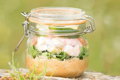 90. Prawn satay salad jars
