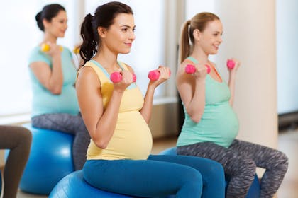 Pregnant ladies doing exercise