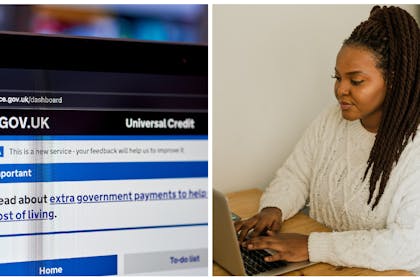 Universal Credit / woman using laptop 