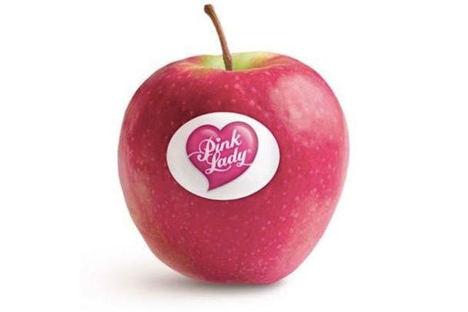 A pink lady apple