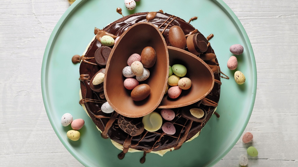 Chocolate Easter Egg Nest Cake | Chew Town Food Blog