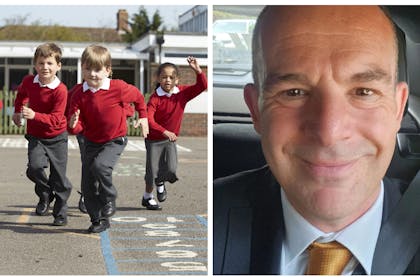 Children in school uniform / Martin Lewis