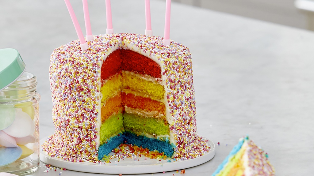 All Natural Rainbow Cake | Sift & Simmer