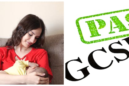 Mum breastfeeding / GCSE results