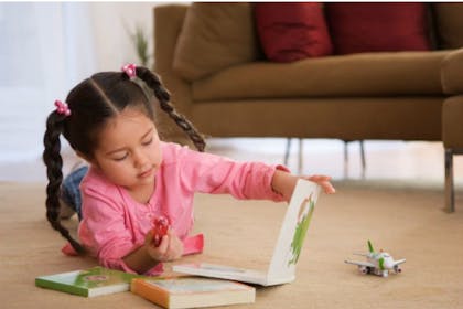 little girl reading