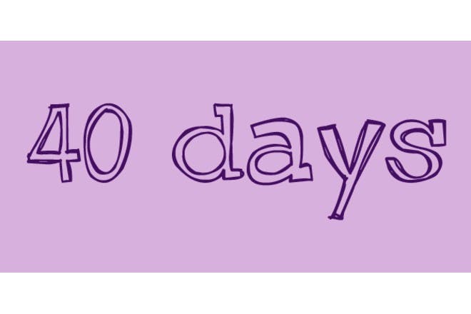 sleep days on purple background