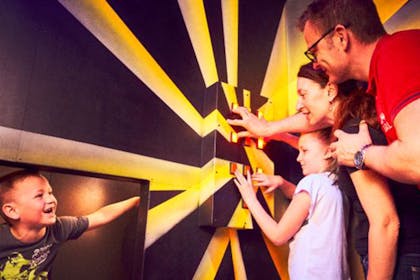 Family in an escape room