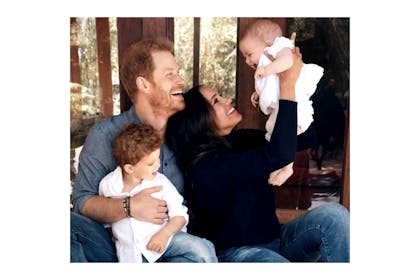 Duke and Duchess of Sussex with their children