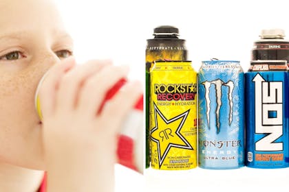 Child drinking from can | Energy drinks