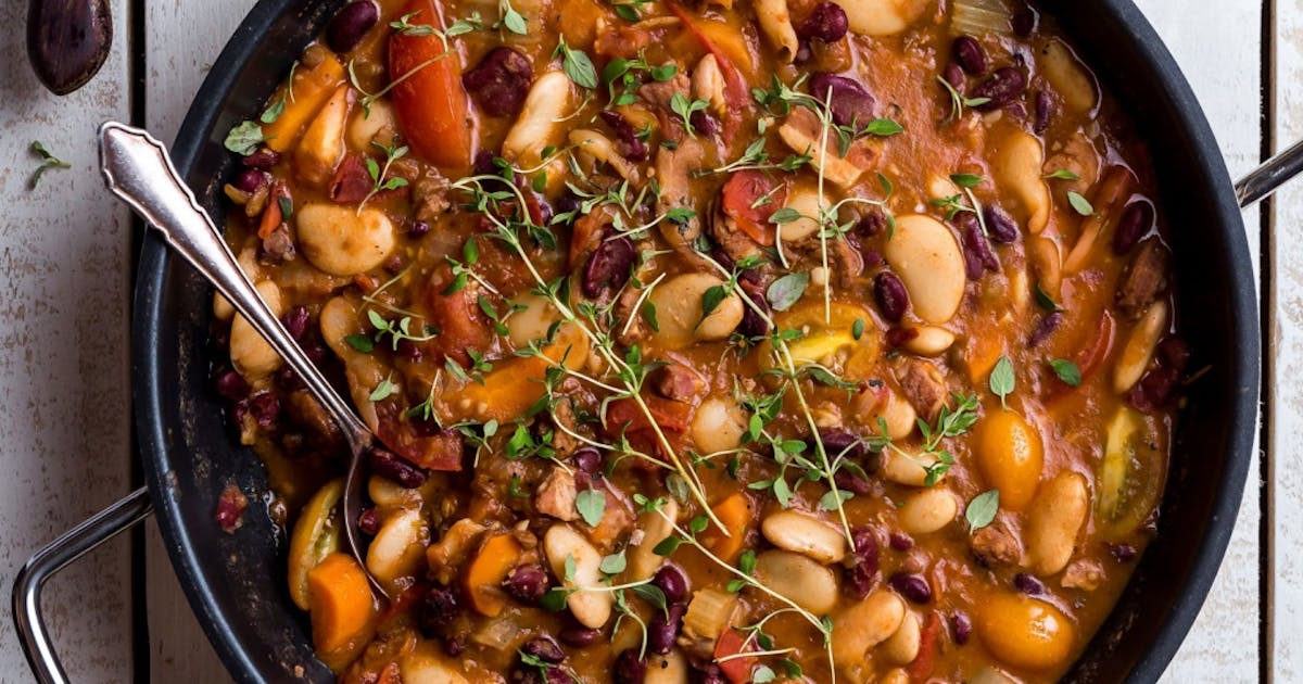 image of Sausage & Bean Hotpot for Kids recipe by Net Mums image of Sausage & Bean Hotpot for Kids recipe by Net Mums