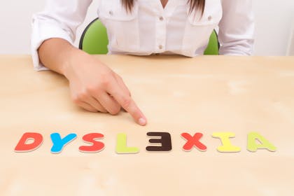 Letters spelling out dyslexia