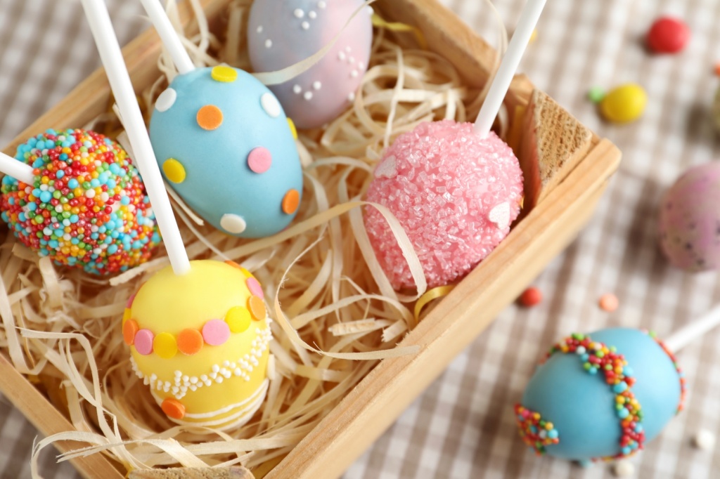 Happy Easter Cake Pops Lettering Painted Eggs Stock Image - Image of  christian, festive: 171954241