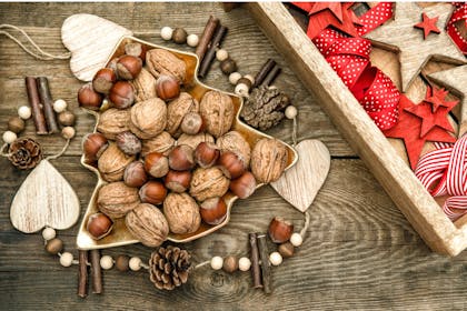 selection of nuts at Christmas
