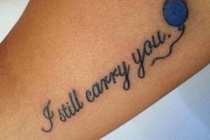 Miscarriage tattoo reading I still carry you