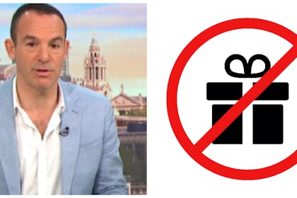 Martin Lewis and no gifts icon