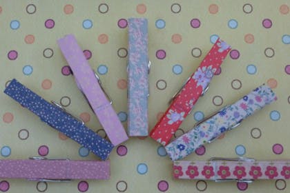 washing pegs decorated with colours and patterns