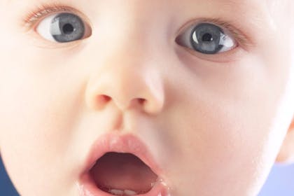 baby with mouth open