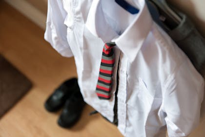 School uniform hanging up