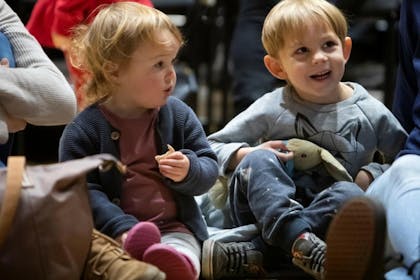 Young audience members at a family-friendly City of Birmingham Symphony Orchestra concert