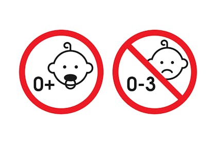 age restriction logos 0+ and 0-3