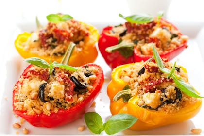 34. Stuffed peppers with tomato and feta