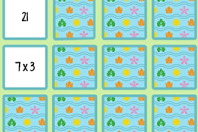 Times tables memory maths game