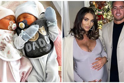 Twin babies | Pregnant Amy Childs and boyfriend
