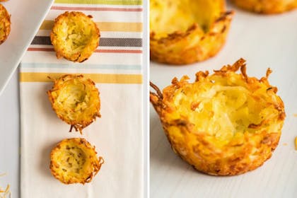 Baked hash brown cups by Play Party Plan