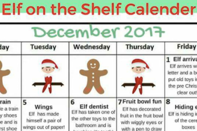 Elf On The Shelf Chart
