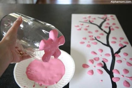 Cherry blossom soda bottle craft
