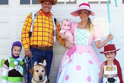 Family dressed as Toy Story characters