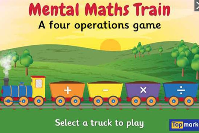 Mental maths train maths game