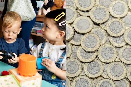 Nursery children/pound coins