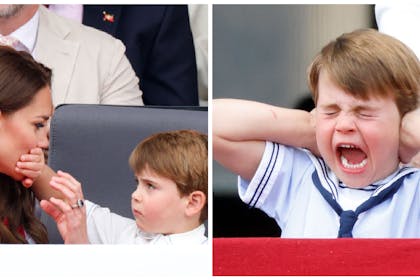 Prince Louis shushing Kate Middleton / Prince Louis