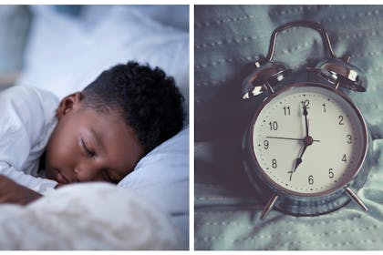 Child sleeping / clock