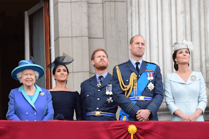 The Queen with Meghan, Harry, William and Kate