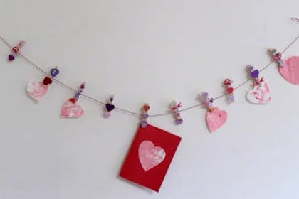 Valentine's clothes line for cards