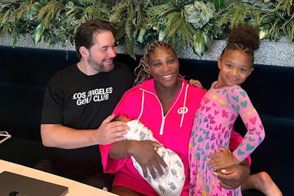 Serena Williams, Alexis Ohanian, Alexis Olympia and new baby daughter Adira River
