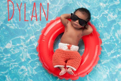 baby in floating ring - Dylan baby name