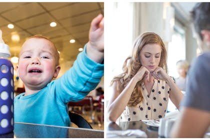 Baby / couple in restaurant