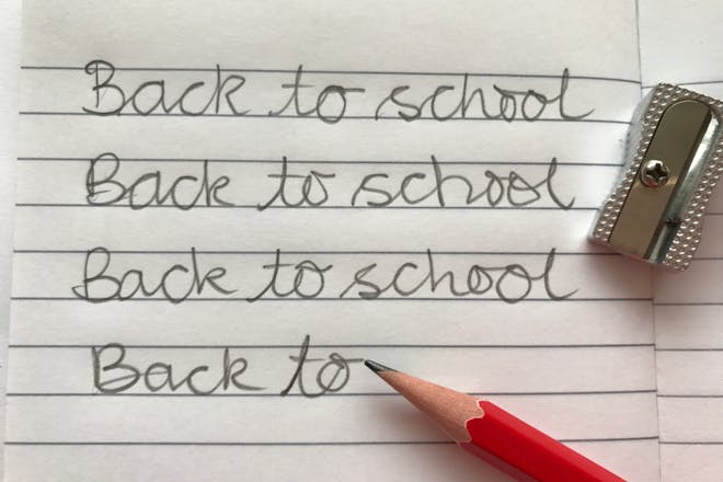 Back to school handwriting