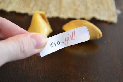 Gender reveal fortune cookie