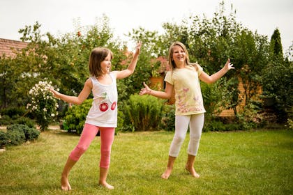 Kids in garden