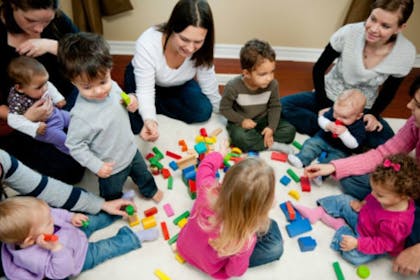 mums and children in play group