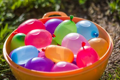 Bowl of water balloons