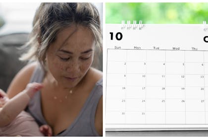 Mum holding crying baby | Calendar 