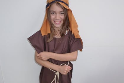 Little girl dressed as Joseph