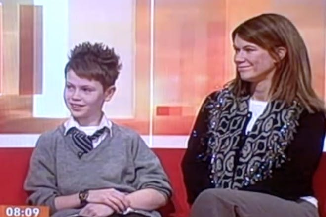 Siobhan Freegard and her son, Sean, on BBC Breakfast 