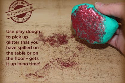 play dough covered in glitter